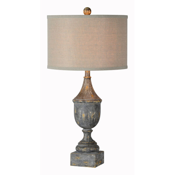 Grayson Distressed Gray One-Light 30-Inch Table Lamp Set of Two, image 1