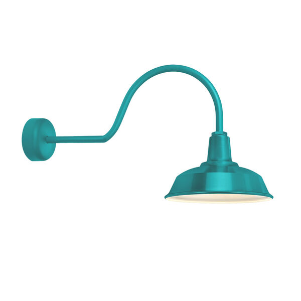Heavy Duty Tahitian Teal One-Light 16-Inch Outdoor Wall Sconce with 30-Inch Arm, image 1