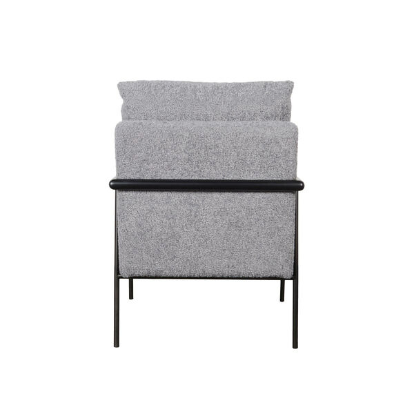 Eliicott Soft Gray and Black Upholstered Arm Chair, image 4