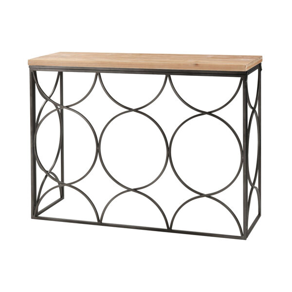 Billings Natural Wood with Aged Pewter Console Table, image 1