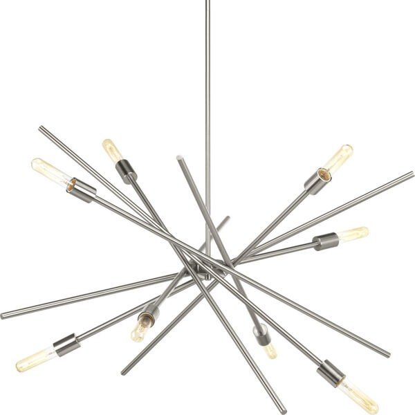 P400109-009: Astra Brushed Nickel Eight-Light Chandelier, image 1