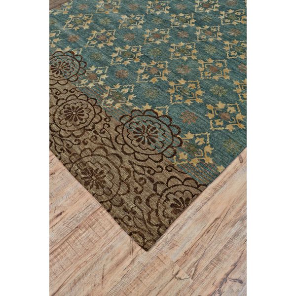 Qing Blue Green Brown Area Rug, image 3