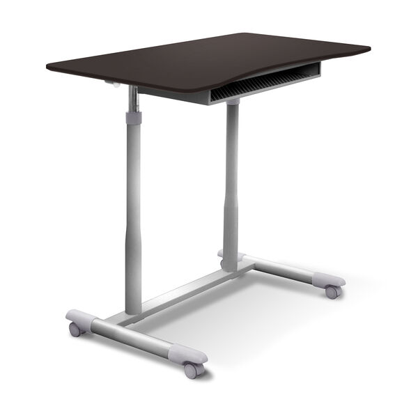 Stand Up Desk Height Adjustable and Mobile with Espresso Top, image 2