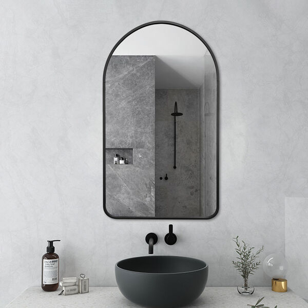 Rita Black 20 x 31-Inch Framed Arch Wall Mirror, image 6