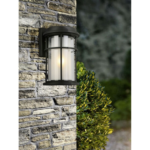 Helendale Matte Black Eight-Inch One-Light Outdoor Wall Sconce, image 2