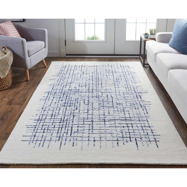 Maddox Ivory Blue Rectangular 3 Ft. 6 In. x 5 Ft. 6 In. Area Rug, image 2