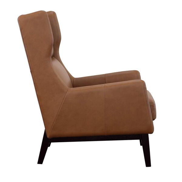 Boston Brown Leather Armchair, image 3