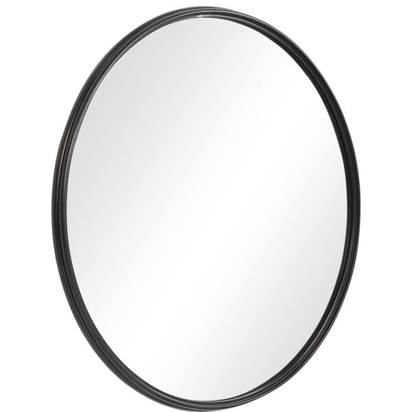 Belham Aged Black Round Mirror, image 5
