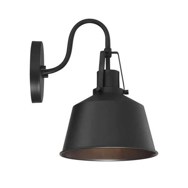 Lex Matte Black Eight-Inch One-Light Outdoor Wall Sconce, image 3