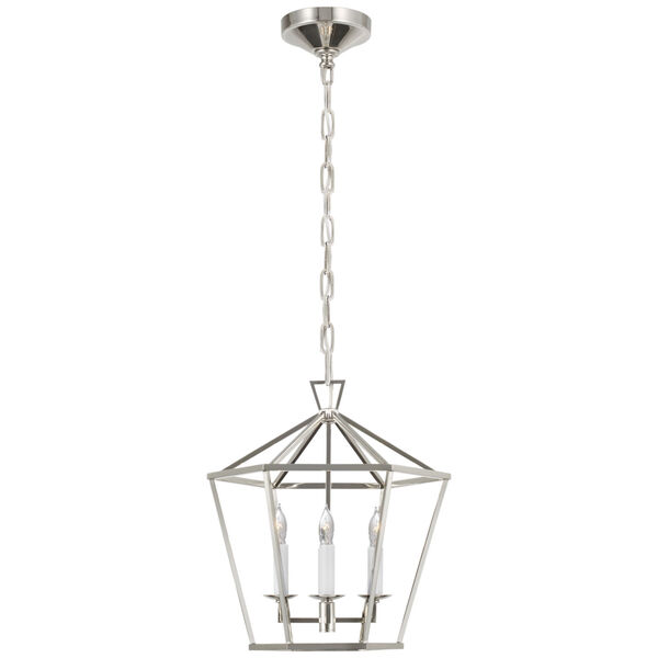 Darlana Small Hexagonal Lantern in Polished Nickel by Chapman  and  Myers, image 1