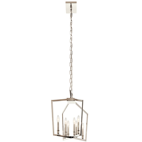 Abbotswell Polished Nickel Eight-Light Chandelier, image 2