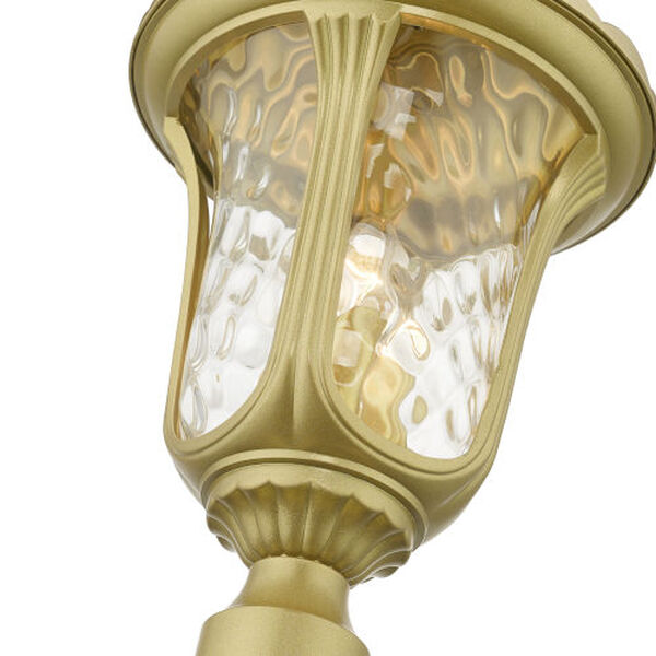 Oxford Soft Gold Three-Light Outdoor Post Top Lantern, image 6
