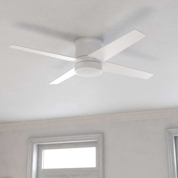 Erie Matte White Integrated LED Ceiling Fan with Remote, image 2