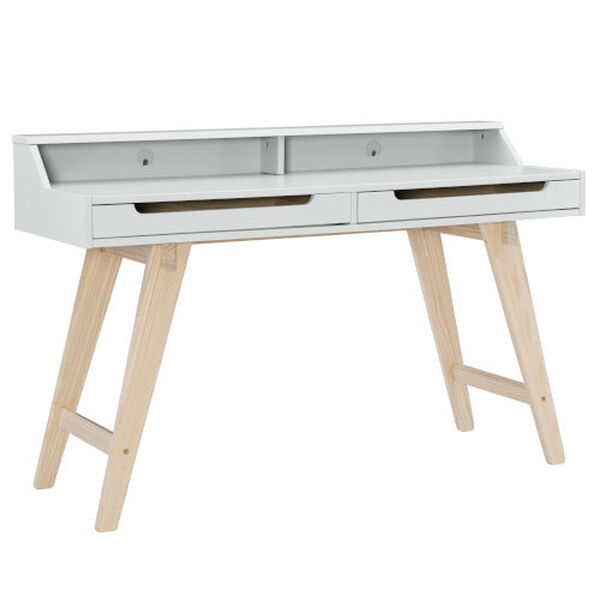 Russ White Two-Drawer Desk, image 1