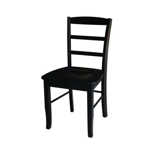 Black 42-Inch Dual Drop Leaf Table with Four Ladder Back Dining Chair, Five-Piece, image 6