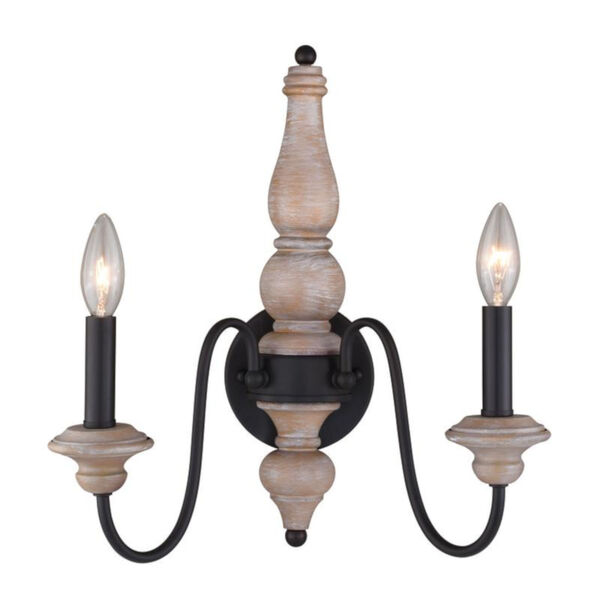 Georgetown Vintage Ash And Oil Burnished Bronze Two-Light Wall Sconce, image 1