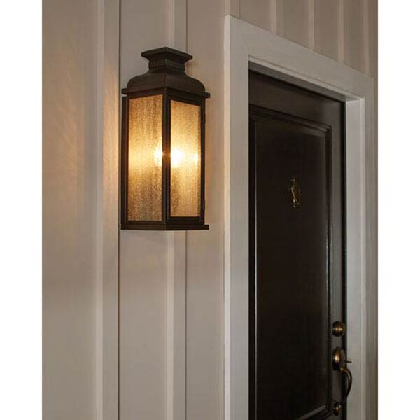 Wright Dark Weathered Zinc 18-Inch Two-Light Outdoor Wall Mount, image 3