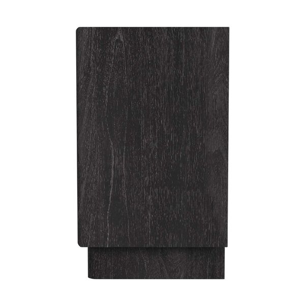 Halmstad Washed Black Wood Panel Two- Drawer Nightstand, image 3