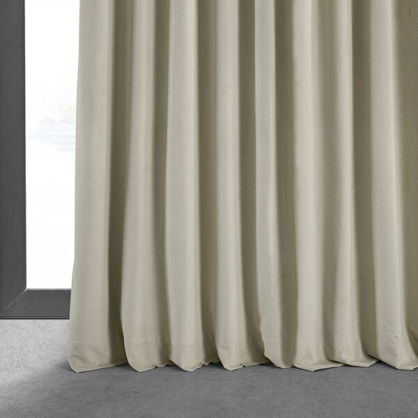 Cool Beige Double Wide Blackout Velvet Single Curtain Panel 100 x 120, image 6
