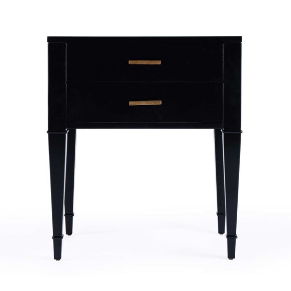 Kai Black Licorice End Table with Two-Drawer, image 3