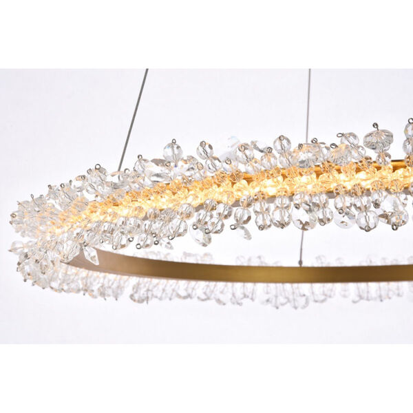 Laurel Gold 26-Inch LED Chandelier with Royal Cut Clear Crystal, image 4
