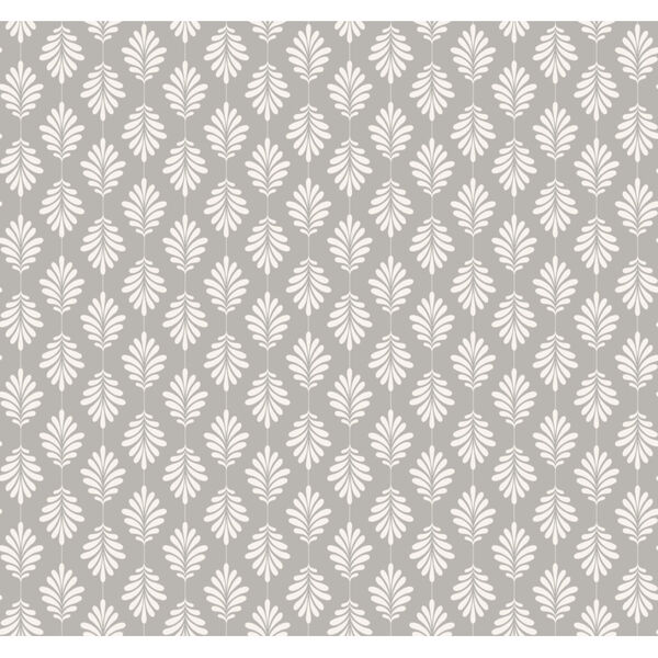 Silhouettes White Leaflet Wallpaper, image 2