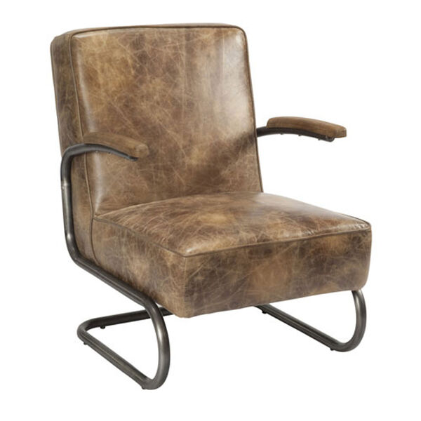 River Station Light Brown Club Chair, image 1