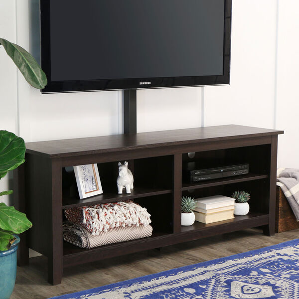 58-inch Wood TV Console with Mount- Espresso, image 1