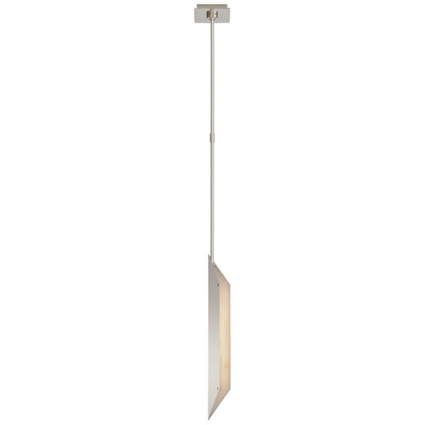 Ophelion Mini Narrow Pendant in Polished Nickel with Alabaster by Kelly Wearstler, image 1