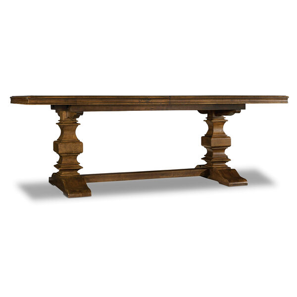 Archivist Trestle Table with 2- 18-Inch Leaves, image 1