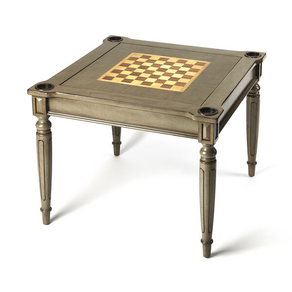 Vincent Silver Satin Multi Game Table, image 1