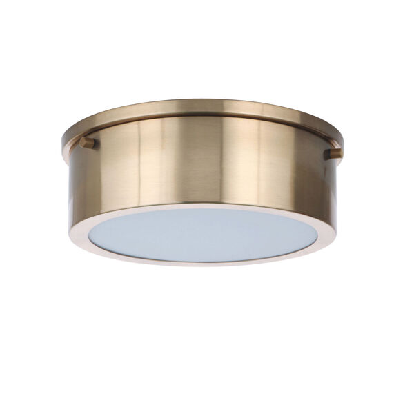Fenn Satin Brass 9-Inch LED Flushmount, image 1