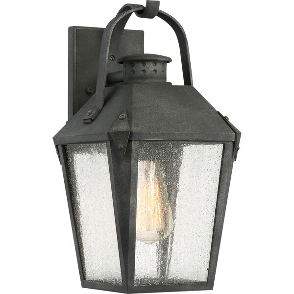 Carriage Mottled Black 8-Inch One-Light Outdoor Wall Lantern, image 1
