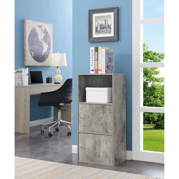 Faux Birch 35-Inch Xtra Storage Two Door Cabinet, image 2