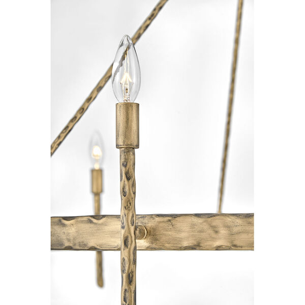 Tress Champagne Gold Six-Light Chandelier, image 3