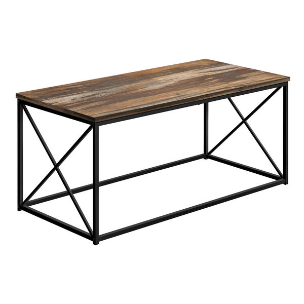 Brown and Black Coffee Table, image 1