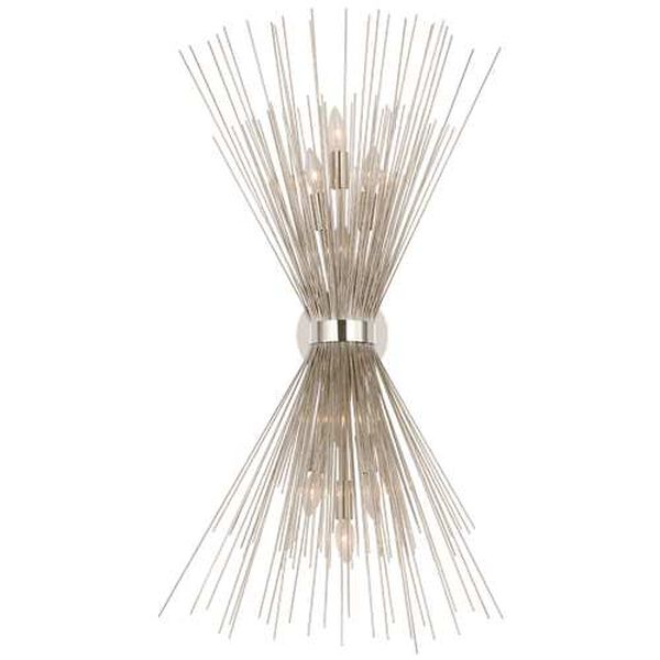 Strada Polished Nickel Eight-Light Large Symmetrical Wall Sconce by Kelly Wearstler, image 1