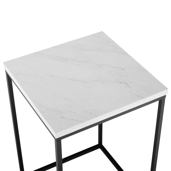 White Marble Side Table, image 4