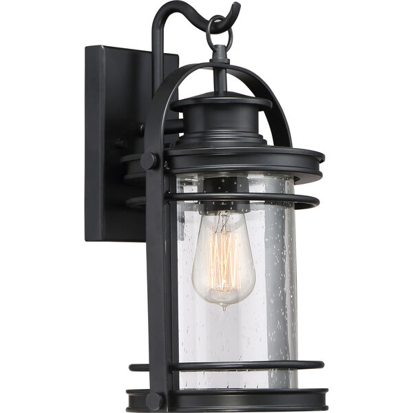 Booker Mystic Black 9-Inch One-Light Outdoor Wall Lantern, image 1