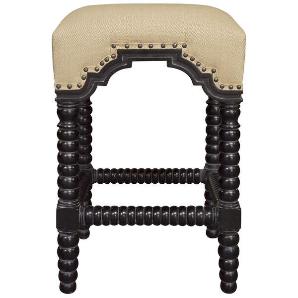 Abacus Hand Rubbed Black Counter Stool, image 3