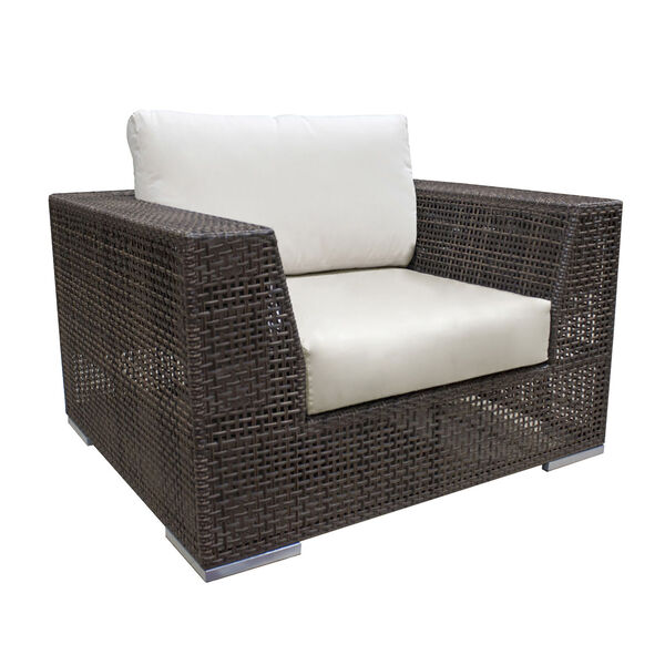 Soho Canvas Black Lounge Chair with Cushion, image 1