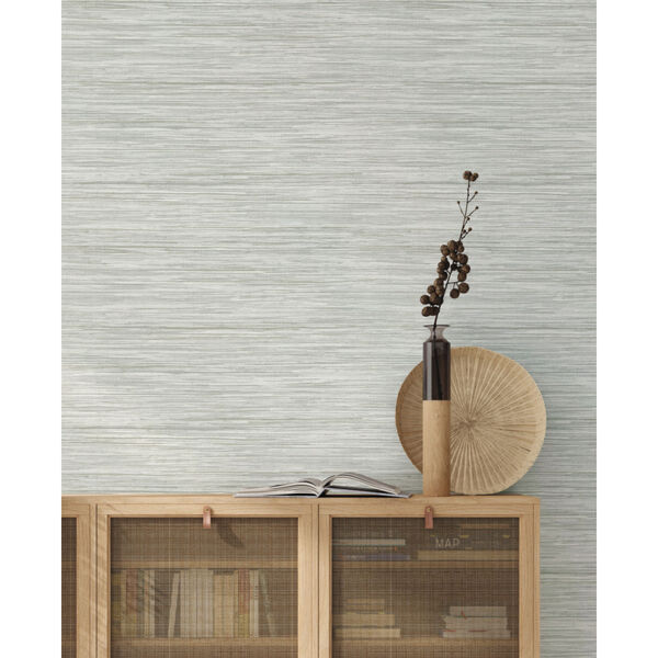 Waters Edge Gray Bahiagrass Pre Pasted Wallpaper - SAMPLE SWATCH ONLY, image 1