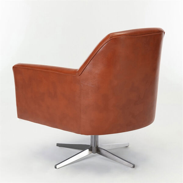 Phoenix Caramel Leather Gel Swivel Armchair, image 6