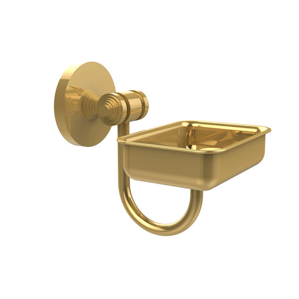 South Beach Collection Wall Mounted Soap Dish, Unlacquered Brass, image 1