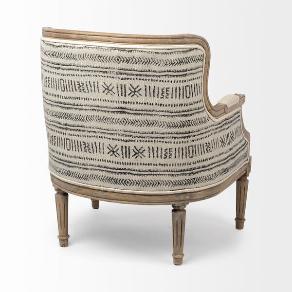Elizabeth Brown and Cream Arm Chair, image 5