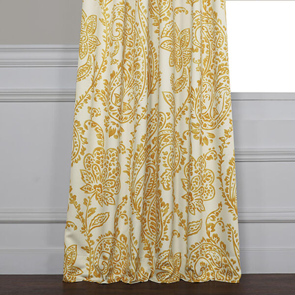 Tea Time Yellow Gold 96 x 50-Inch Blackout Curtain Single Panel, image 5