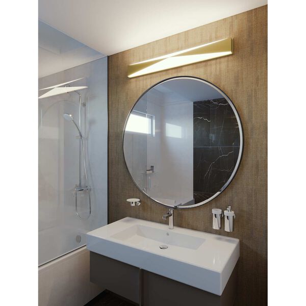 Novara Satin Brass Integrated LED Bath Vanity, image 3
