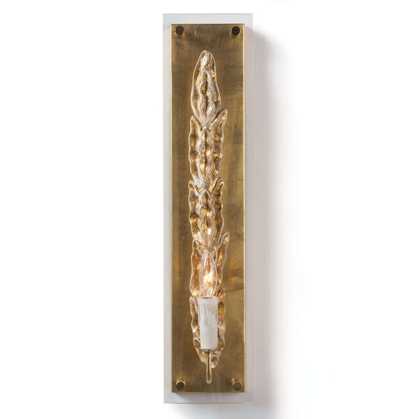 New South Antique Gold Leaf One-Light Wall Sconce, image 2
