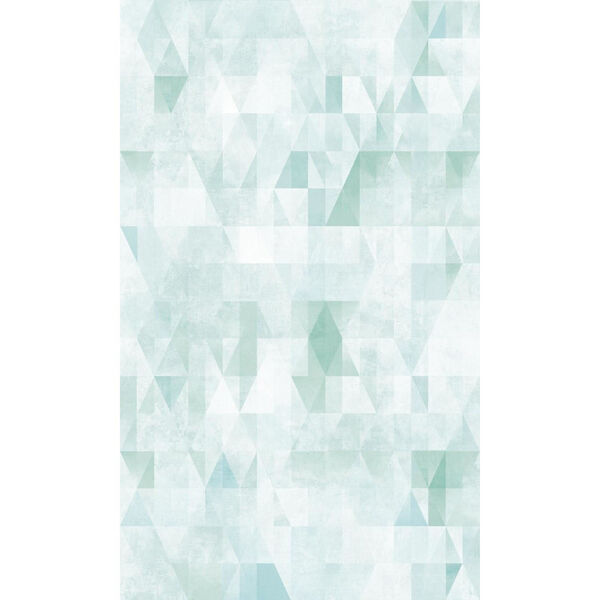 Green and White Prismatic Geo Peel and Stick Wallpaper, image 2