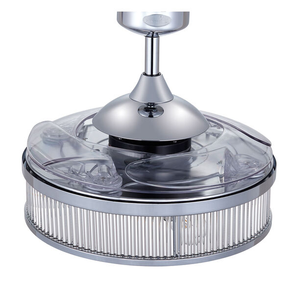 Corbelle Chrome with Clear 48-Inch One-Light Fandelier with Retractable Blades, image 6